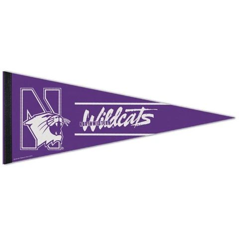 Northwestern Wildcats NCAA Classic Carded Felt Pennant 12 x 30" Cover
