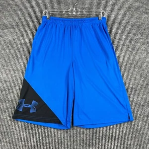 Under Armour Shorts Youth Boys XL Extra Large Blue Loose Fit Active Gym Workout - Picture 1 of 14