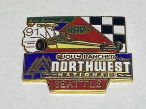 NHRA Drag Race Pin Jolly Rancher Northwest Nationals Seattle WA 4th Annual 1991 - Picture 1 of 2