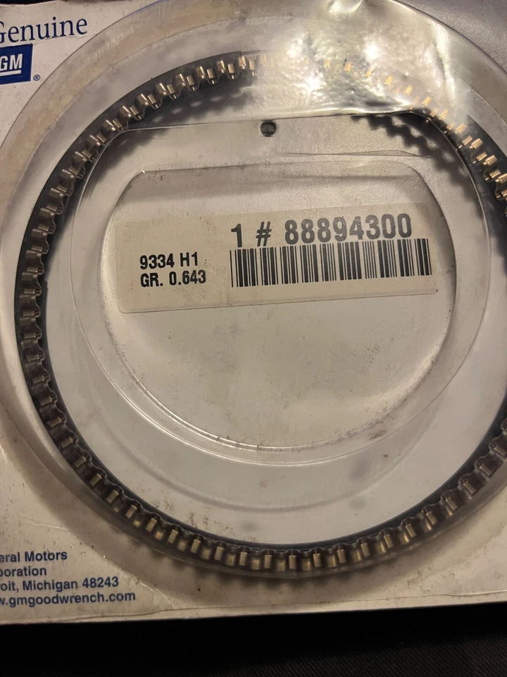 NOS GM 1997-2004 Chevrolet, Chevy Corvette unidade de anel de pistão #88894300 PARA 1 CILINDRO. - Imagem 1 de 1