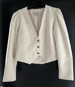 Damen Trachten Janker/Jacke Beige Creme/Beige ca. Gr. 40 v. Meico - Picture 1 of 3