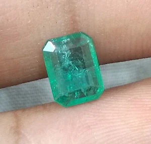 Smeraldo dello Zambia certificato GSI 1,02 ct, pietra preziosa naturale sfusa. - Foto 1 di 5