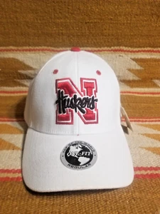 80's UNUSED New Old Nebraska Huskers White Hat Top of the World One Fit w TAGS!! - Picture 1 of 10