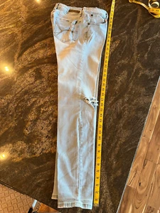 WHAT ABOUT ME WAM Skinny-Jeans helle Waschung Größe 9/10 Schrittlänge 28" Taille 27 - Bild 1 von 14