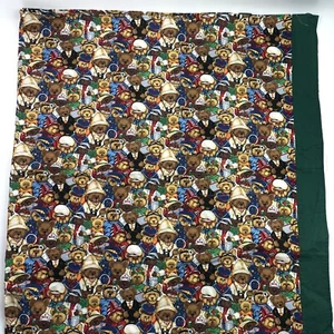 Teddybär in Uniformmuster gewöhnlicher Handarbeitsstoff 59,5 x 35 - Bild 1 von 8