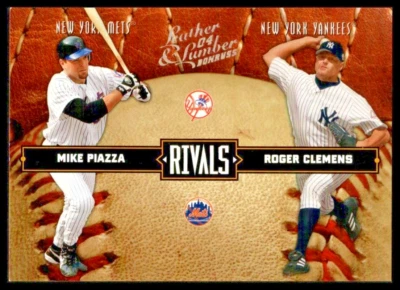 2004 Leather and Lumber Rivals Silver #5 Roger Clemens Mike Piazza Mets/100 - Image 1 of 2