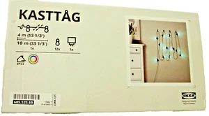 Ikea KASTTÅG LED String Light W/ 12 Lights Black/outdoor, Color changing NEW - Picture 1 of 9