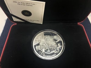 2006 Four Seasons $50 - 5 oz. Silver Coin in Case B2006 - Bild 1 von 2
