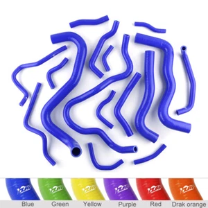 For Honda Civic LX EX Si Sport 1.5T 2016 17 18 Blue Silicone Radiator Hose Kit - Picture 1 of 13