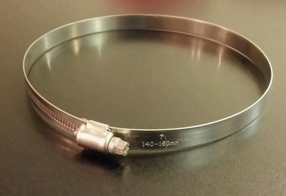 Roebuck Full Stainless Steel Worm Drive Hose Clamps Clips Bands 140-160mm