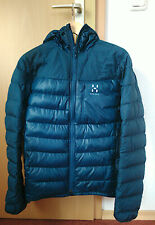 HAGLÖFS Herren Daunen Winterjacke S Jacke mit Kapuze leicht Outdoor blau 400€