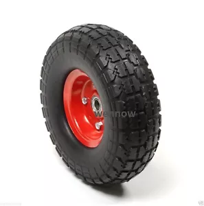 Pneumatico Flat Free 10" per camion manuale carrello pneumatico con cuscinetto ID da 5/8" riempito con schiuma - Foto 1 di 4