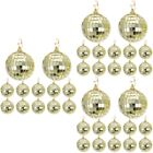  72 Pcs Glass Christmas Tree Decoration Balls Reflective Mirror Disco Ornaments