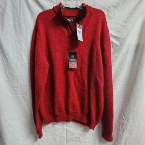 Chaps Mens Knit Caridgan Sweater Classic Half Zip Mock Turtleneck NWT Size XL - Picture 1 of 4