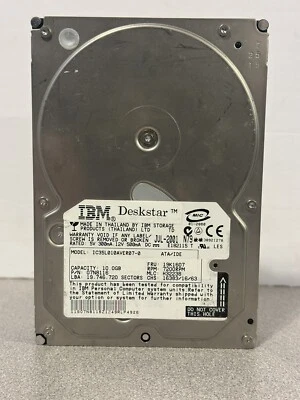 IBM IC35L010AVER07-0 07N8116 19K1607 10Gb IDE 7200 Hard Drive - Image 1 of 3