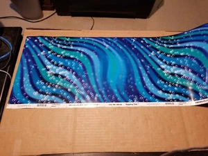 Aquarium Background -12"H x 36" - Rippling Tide / Blue Grotto- Double Sided - Picture 1 of 2