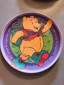 Vintage Disney WINNIE THE POOH 100 Acres to Explore 8" Plastic Plate Zak Designs - Picture 1 of 4