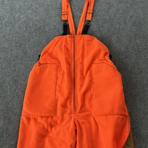 Spruce Creek Bibs Men Medium Insulated Orange Hunting Snow Pants 34-36 X 27 USA - Picture 1 of 13
