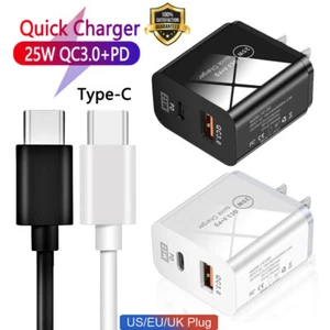 25W PD USB Type C Fast Wall Charger Adapter For Samsung S25 Ultra S24 S23 S21 FE - Picture 1 of 20