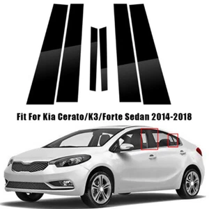 6PCS For Kia Cerato K3 Forte 2014-2018 Window Pillar Posts Door Cover Decal Set - Picture 1 of 11