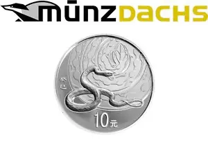 10 Yuan Anno Lunare del Serpente Cina 2013 1 oz Argento Proof Rotondo - Foto 1 di 1