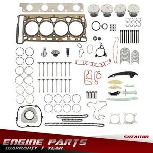 Engine Overhaul Rebuild Pistons Rods Kit For Audi A5 Quattro 2013 2014-2018 2.0L - Foto 1 di 23