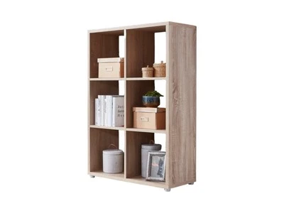 Standregal »Nizza« Aktenregal Schallplatten Würfelregal 6 Fächer Eiche Sonoma - Bild 1 von 2