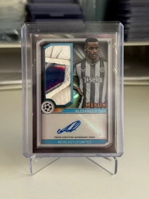 Alexander Isak 2023-24 Topps Merlin UEFA UCC #MBS-AI Match Ball Auto Newcastle - Image 1 of 4