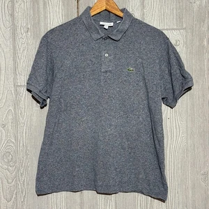 Lacoste Poloshirt Grau Herren XL Kurzarm Preppy Alligator Logo - Bild 1 von 7