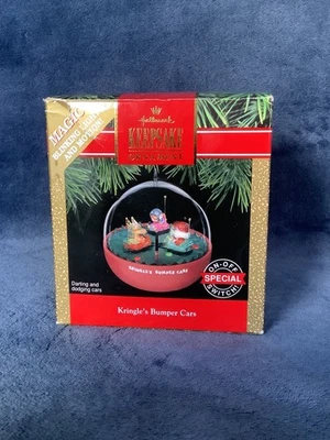 1991 Hallmark "Kringle's Bumper Cars" Magic w/Lights & Motion BOX DAMAGE- M - Image 1 of 4