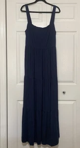 Maxi Vestido Para Mujer Soma Wknd Azul Marino En Niveles Playa Sin Mangas Talla XXL - Imagen 1 de 6