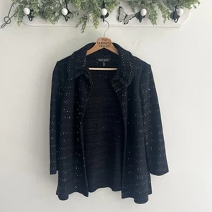 Ming Wang Women’s Black Jacket With Sequins Size Small 55002 - Picture 1 of 3