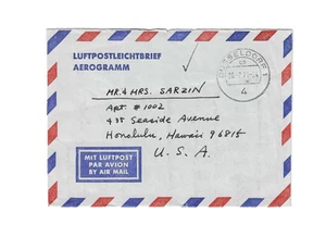 DEUTSCHLAND 1971 Aerogramm von Düsseldorf nach Hawaii geschickt - Bild 1 von 3