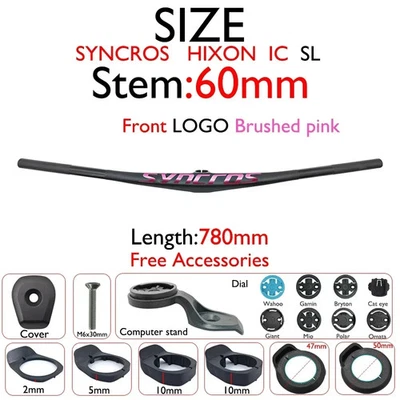 Manillar Mountain Carbon MTB 6° Upsweep 9° Backsweep 15° Barra de bicicleta todoterreno Foto 1 de 4