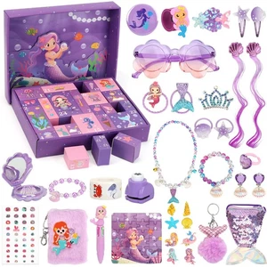 Advent Calendar 2025 Girls - Mermaid Gifts for Girl 24 Days Xmas Count Down ,... - Picture 1 of 8