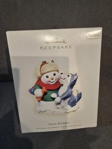 2007 Hallmark Andenken Ornament Snow Buddies Husky & der Schneemann 10. in Serie - Bild 1 von 1