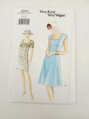 9263 Vogue Sewing Pattern Misses Womens Dress Size 8, 10, 12 - Image 1 of 3