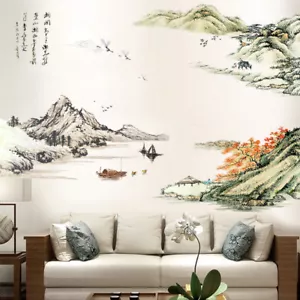 Wandtattoo Wandaufkleber Landschaft Berge Wohnzimmer Schlafzimmer Home Dekor - Bild 1 von 6