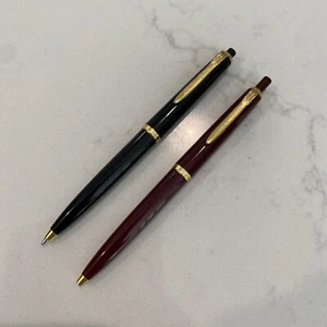 Lot x 2 Vintage Reform Kugelschreiber Made in W. Germany Goldakzent - Bild 1 von 7