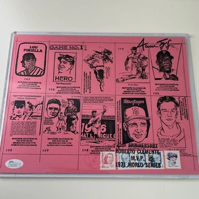 Willie Mays Signed 25th Anniversary Roberto Clemente Photo JSA COA Autographed - Image 1 of 4