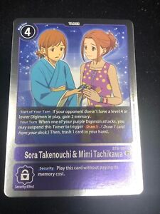 Sora Takenouchi & Mimi Tachikawa Digimon Card Game Double Diamond BT6-091 R NM