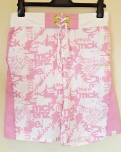 McKenzie rosa Logo Bermuda Shorts Gr. 10 rosa weiß Stretchbund mit Bindeband - Bild 1 von 10
