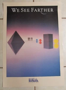 Vintage Electronic Arts Poster "We See Farther" 1980's 17" x 24" - Picture 1 of 7