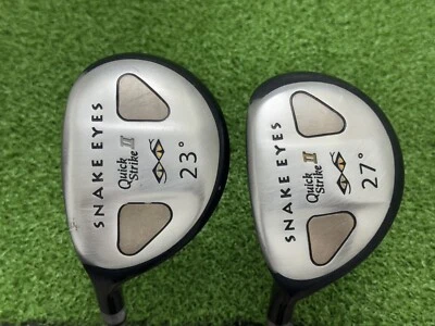 Snake Eyes Golf QUICK STRIKE II 23* 27* Hybrid Set Left AeroTech Claymore 60 F4 - Image 1 of 4