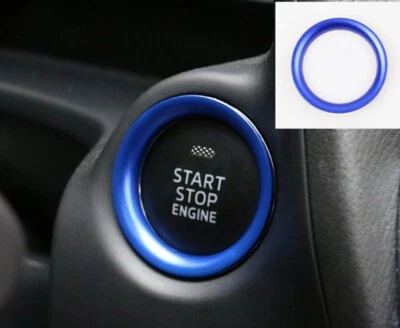 Blue Engine Start Stop Button Ring Cover Decor Trim For 2014+ Mazda 3 6 CX-5 Foto 1 de 3