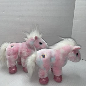 Twin Ganz Webkinz Pink Pony and Lil Kinz White Unicorn plush stuffed animals - Picture 1 of 20