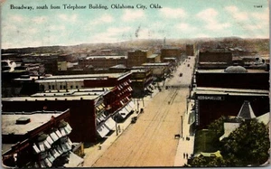 Oklahoma City~Broadway South From Telephone Bldg~Reed & Mueller Undertakers~1909 - Picture 1 of 2