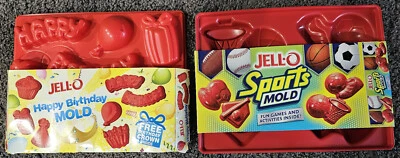 NEW lot 2 JELL-O happy birthday SPORTS THEME (2013) jigglers MOLDS - Image 1 of 2