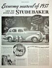 Original Studebaker 1937 "economy marvel of 1937" Paper Ad