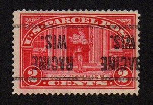 USA, SCOTT # Q2, INVERTED PRECANCEL RANICE WINSONSIN, PARCEL POST YEAR 1913 - Picture 1 of 1